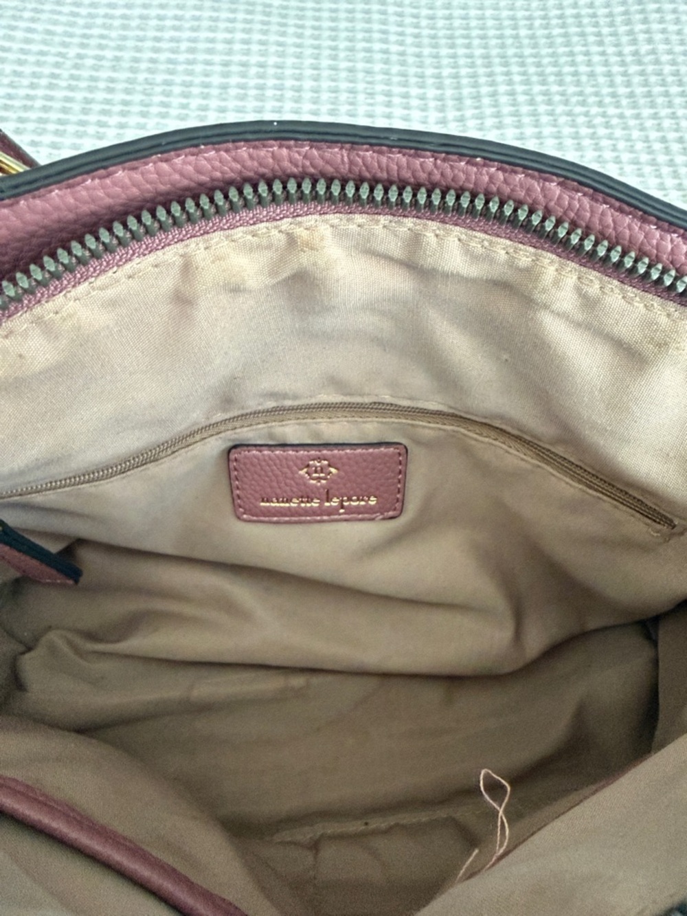 Nanette Lepore Mauve Pink Pebbled Leather Satchel - Picture 3 of 7